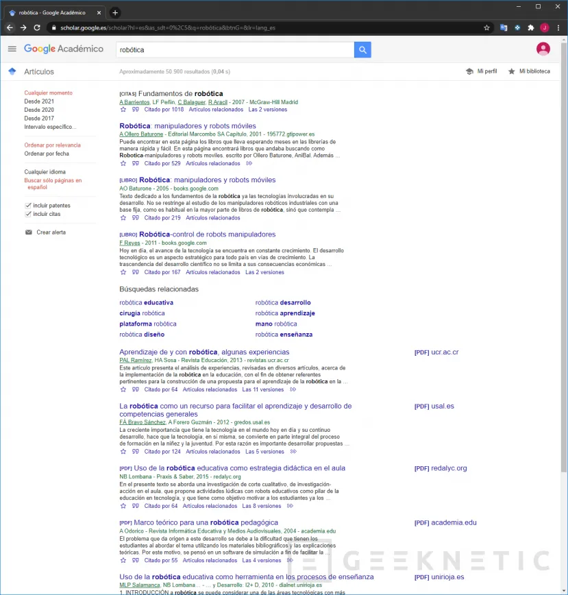 Geeknetic Google Scholar: cómo usar el buscador académico de Google 6