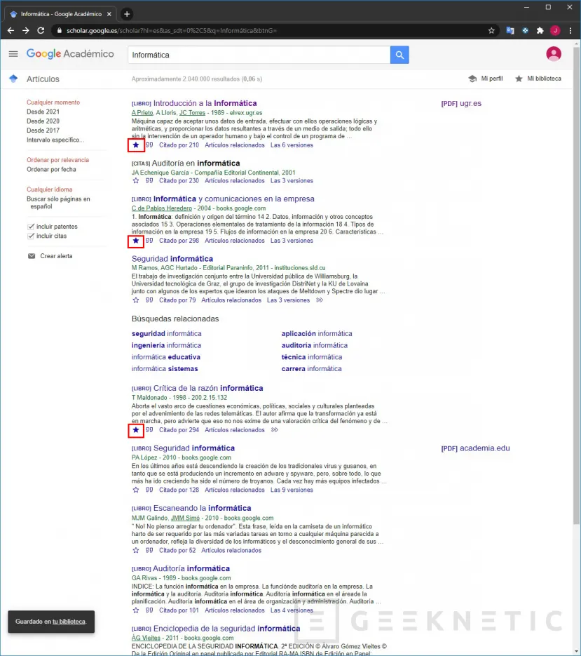 Geeknetic Google Scholar: cómo usar el buscador académico de Google 18