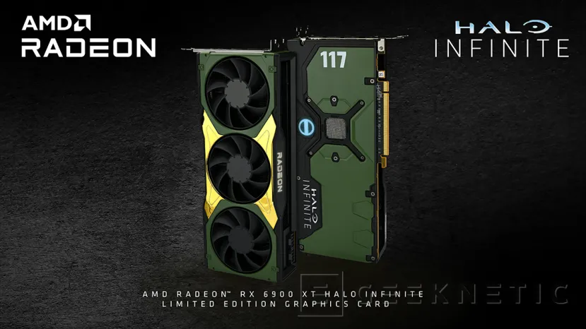 Geeknetic AMD y Microsoft presentan una edición limitada de la AMD Radeon RX 6900 XT Halo Infinite 2