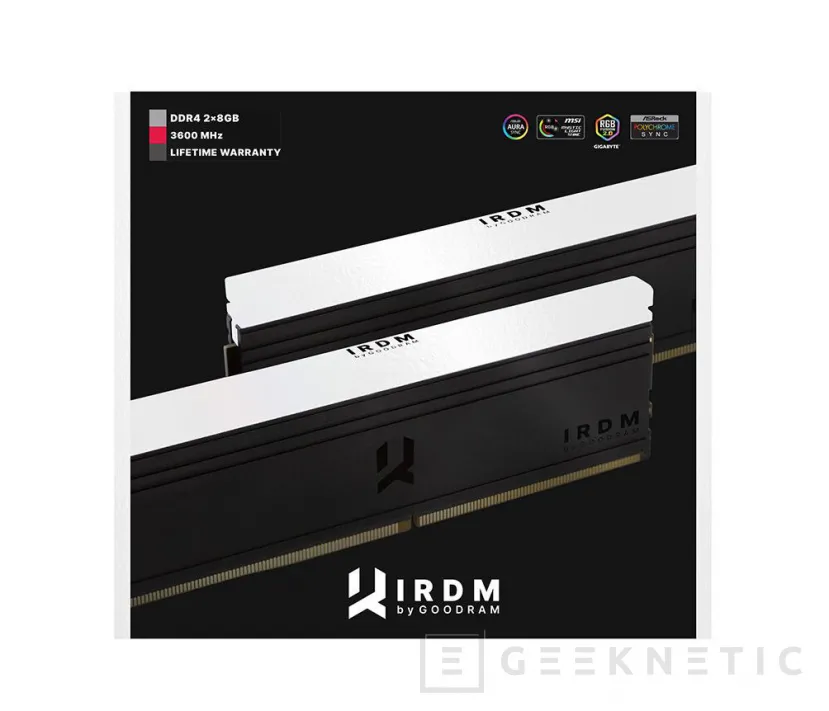 Geeknetic GoodRAM ha lanzado los nuevos módulos IRDM RGB DDR4 a 3600 MHz y 18-22-22 de latencia 4