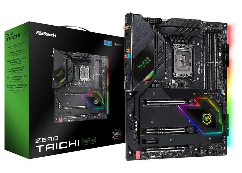 Geeknetic ASRock lanzará la placa Z690 Taichi Razer Edition con diseño de 20 fases, DDR5 y PCI Express 5.0 1