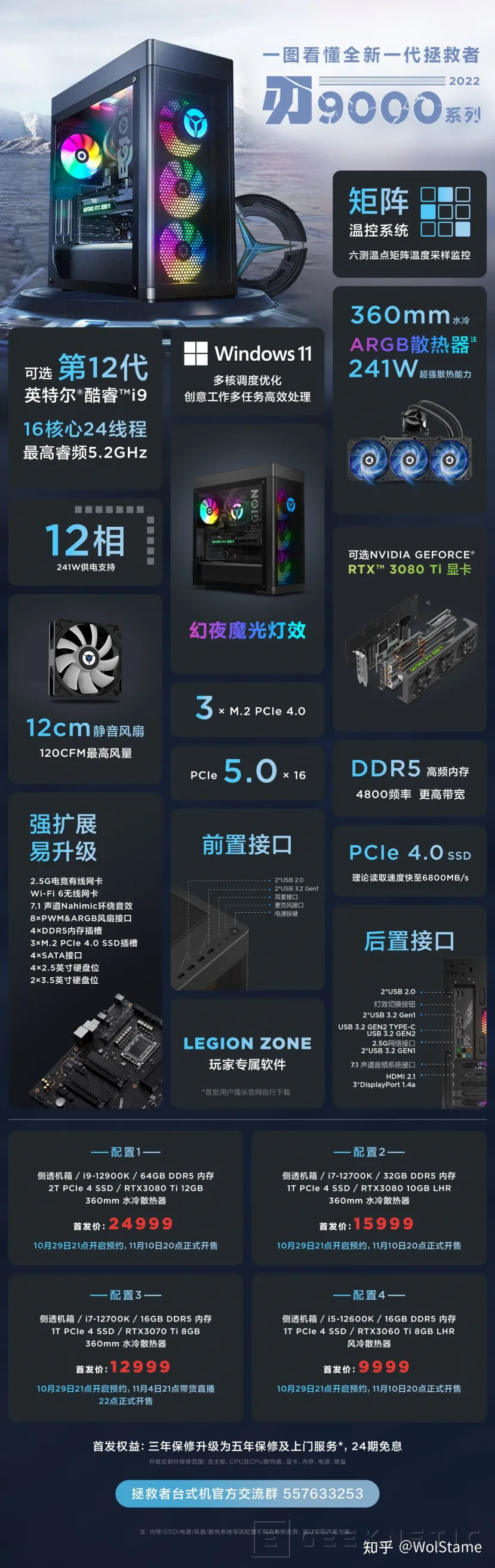 Geeknetic Lenovo detalla las características del Legion 9000K 2022 con hasta Intel i9 12900K, 64 GB DDR5 y una RTX 3080Ti 5