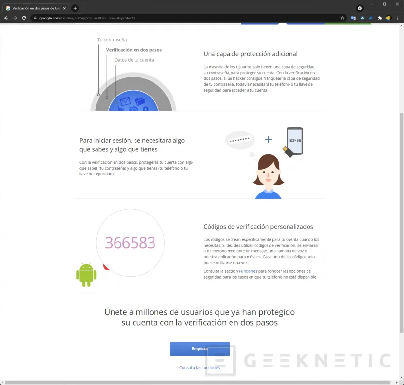 Geeknetic Cómo activar la verificación en dos pasos en la cuenta de Google 2