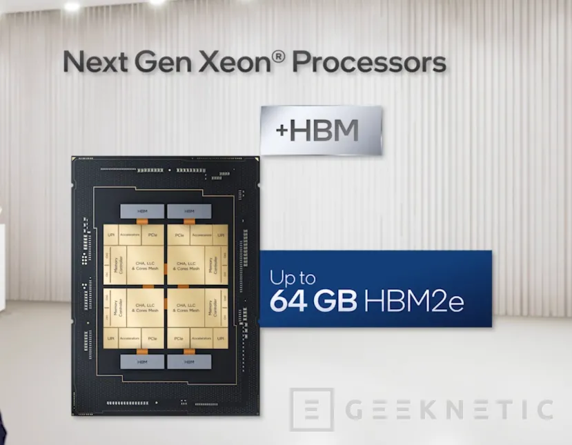 Geeknetic Los procesadores Intel Xeon Sapphire Rapids contarán con hasta 64 GB de memoria HBM2e integrada 1