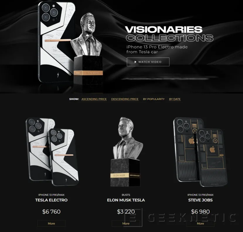 Geeknetic Caviar lanza un iPhone 13 Pro fabricado a partir de Tesla Model 3 fundidos 4
