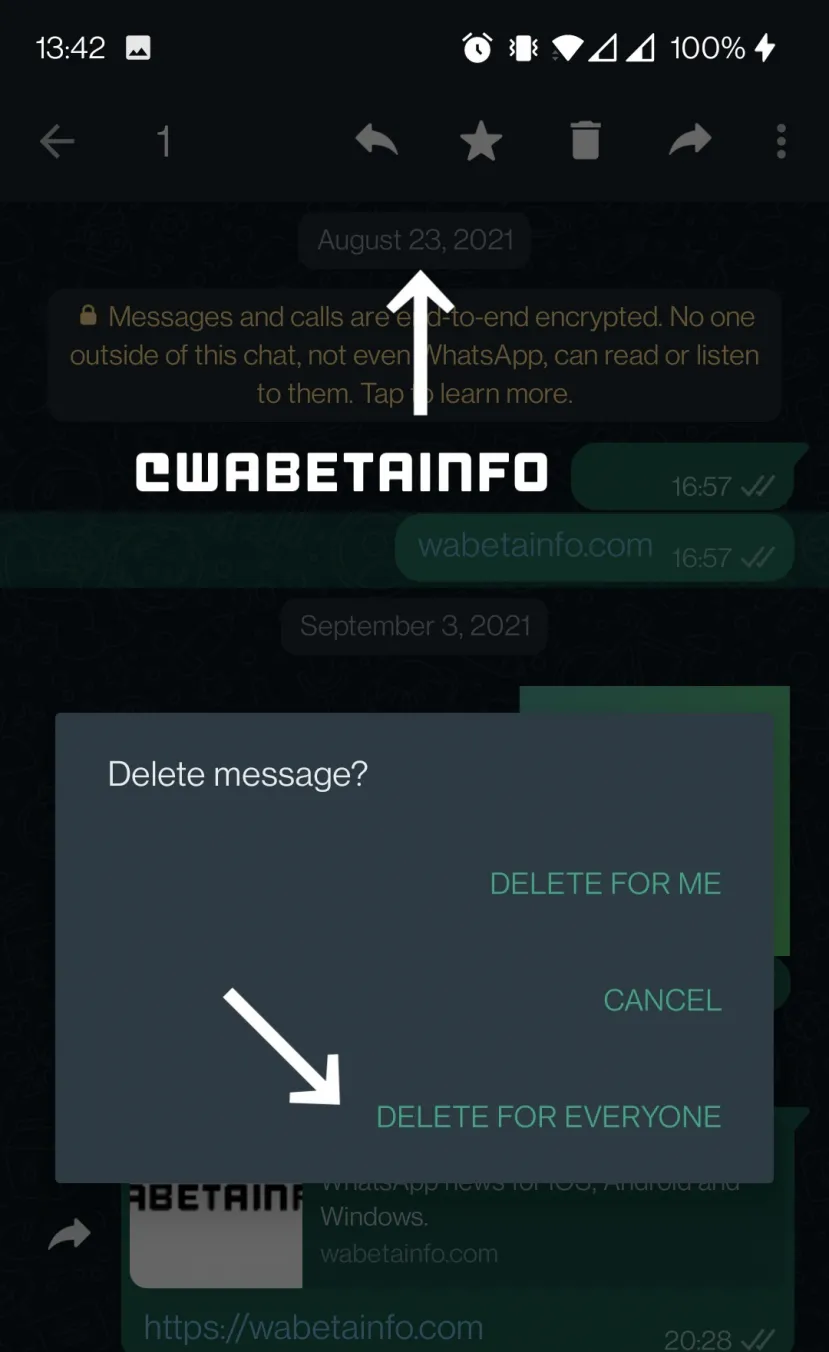Geeknetic WhatsApp permite borrar mensajes para todos sin límite de tiempo en la última versión beta 1