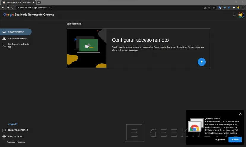 Geeknetic Escritorio Remoto de Chrome: Cómo controlar tu PC desde cualquier lugar 2