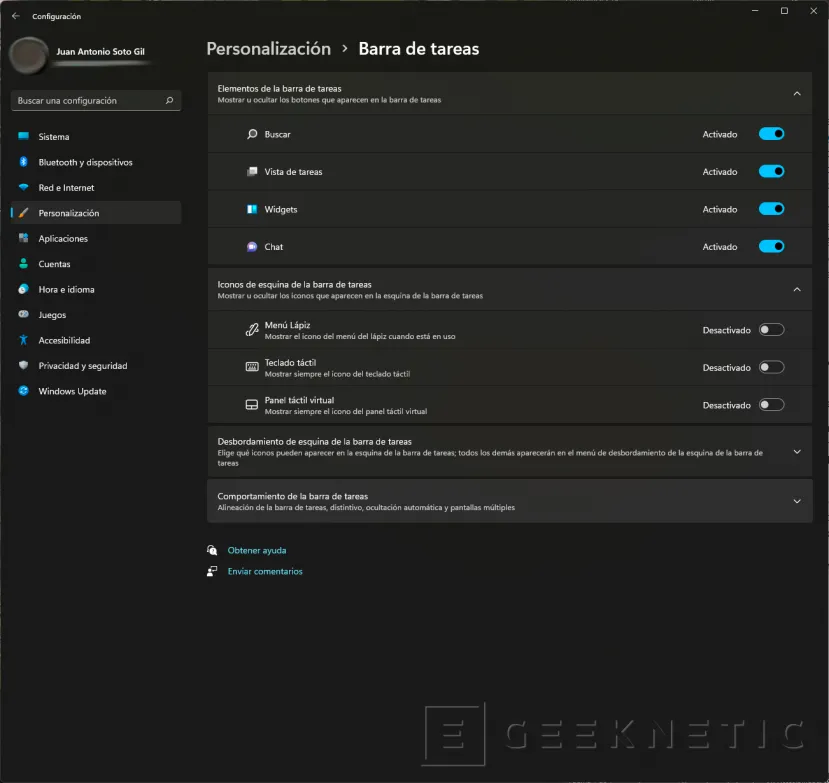 Geeknetic Windows 11: Cómo poner la barra de tareas a la izquierda 6