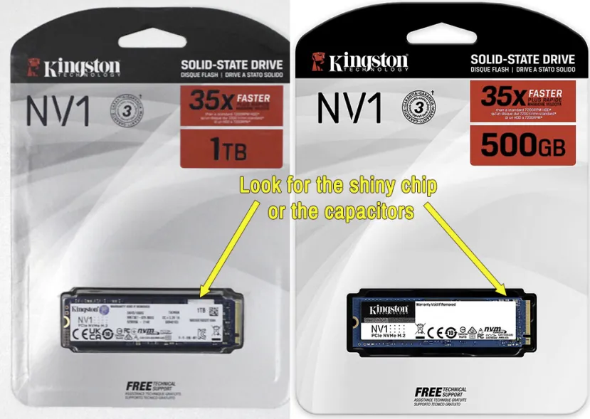 Geeknetic Los SSD Kingston NV1 se venden con memorias de distinto tipo y calidad 3