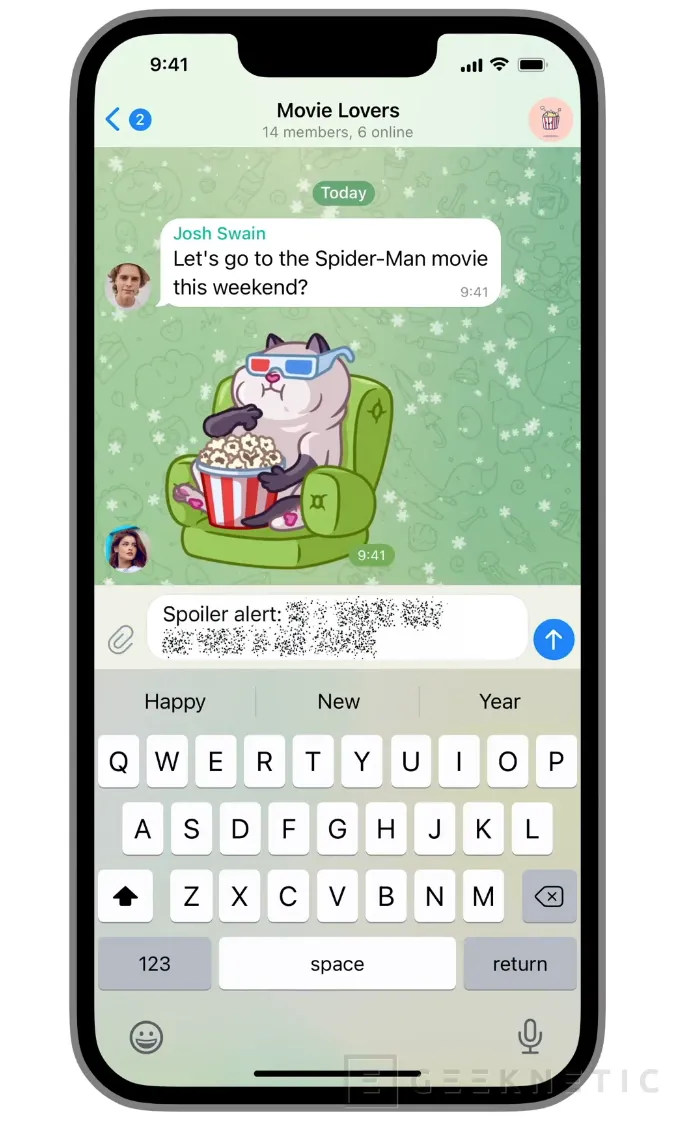 Geeknetic Telegram añade reacciones a los mensajes, mensajes ocultos, traductor de mensajes y códigos QR personalizados 3