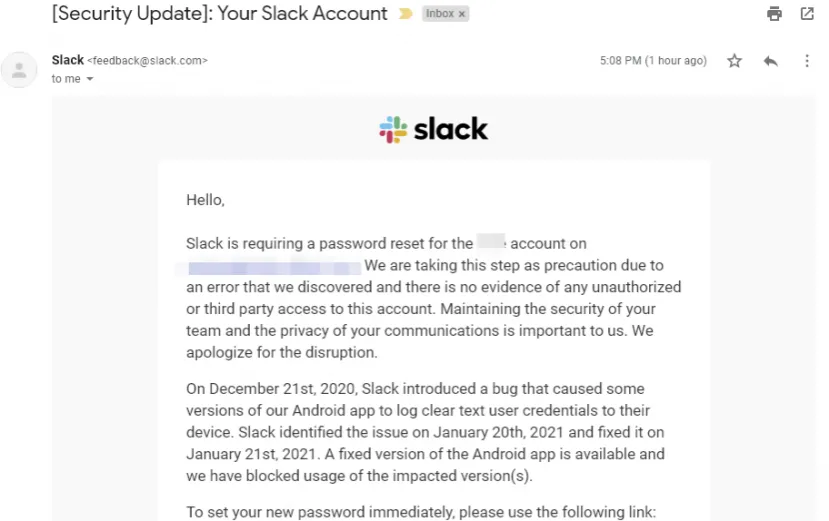 Geeknetic Slack almacenaba las credenciales de los usuarios de su app para Android en texto plano 2
