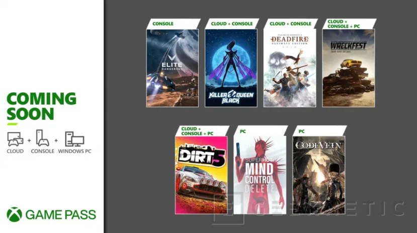 Geeknetic Dirt 5, Wreckfest y Code Vein son algunos de los títulos que llegarán al Xbox Game Pass 1