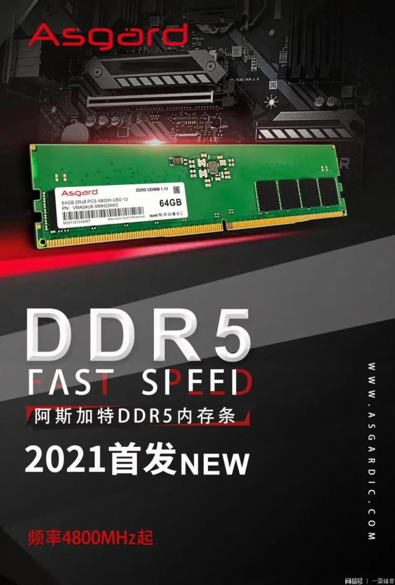 Geeknetic Asgard muestra sus primeros módulos de RAM DDR5 a 4.800 MHz CL40 y hasta 128 GB 1