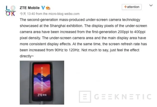 Geeknetic ZTE muestra más información sobre la segunda generación de sus cámaras UD 1
