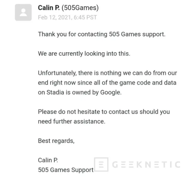 Geeknetic Los desarrolladores de juegos para Stadia no pueden solucionar bugs de los mismos tras ser despedidos 1