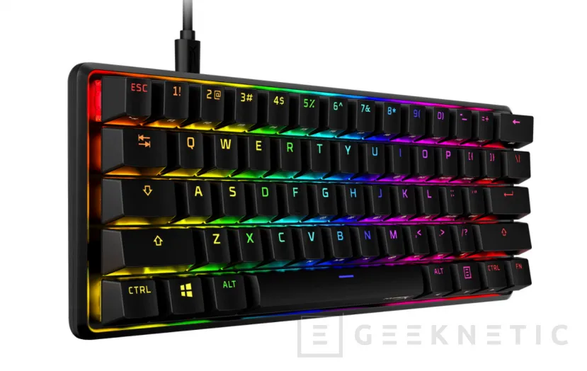 Geeknetic HyperX Alloy Origins 60, un teclado ultracompacto con interruptores mecánicos  1