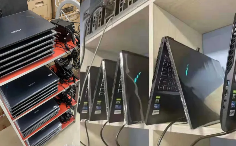 Geeknetic Aparece una granja de minado a base de portátiles con GPUs NVIDIA RTX 30 Series 2