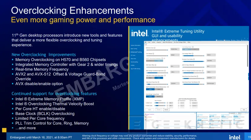 Geeknetic Llegan los Intel Core de 11a generación Rocket Lake-S con un 19% más de IPC y arquitectura Cypress Cove 17