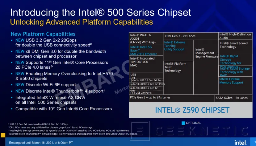 Geeknetic Llegan los Intel Core de 11a generación Rocket Lake-S con un 19% más de IPC y arquitectura Cypress Cove 16