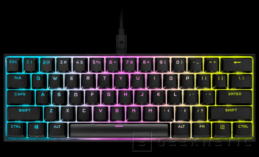 Geeknetic Nuevo teclado Corsair K65 MINI RGB con un factor del 60% y 61 teclas 3