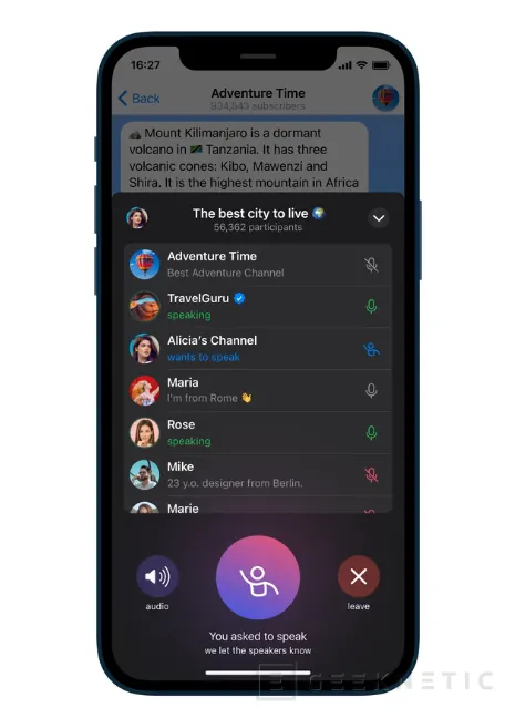 Geeknetic Telegram ahora dispone de chats de voz ilimitados en grupos y canales 1