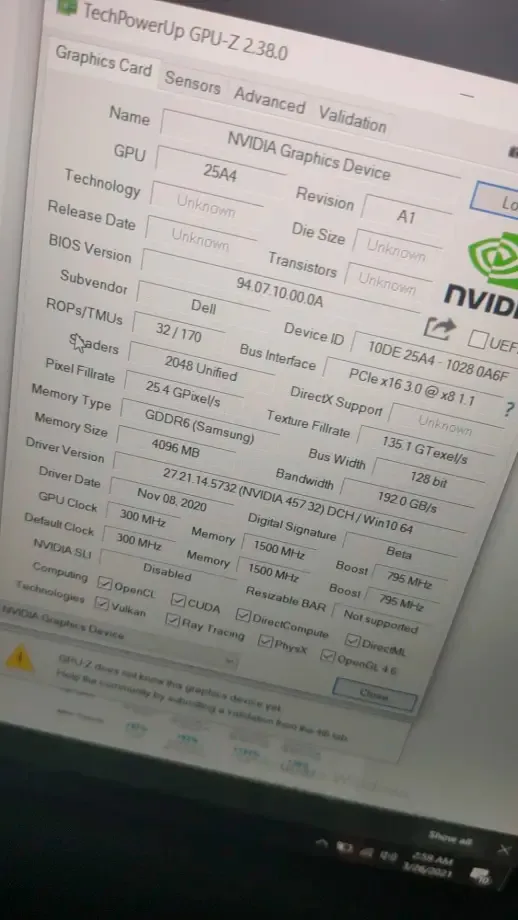 esconder Comprensión Anzai Aparece una fotografía de GPU-Z con las características de la NVIDIA RTX  3050 para portátiles - Noticia