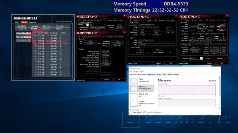 Geeknetic Nuevas memorias de G.Skill para Intel Z590 con velocidades de hasta 5333 y latencias CL17 1