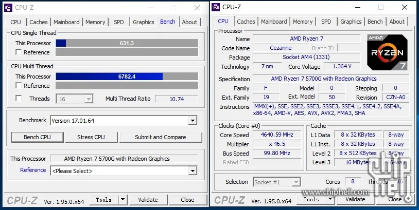 Geeknetic Filtrados los resultados del Ryzen 7 5700G en las pruebas AIDA64, CPU-Z y Cinebench 1