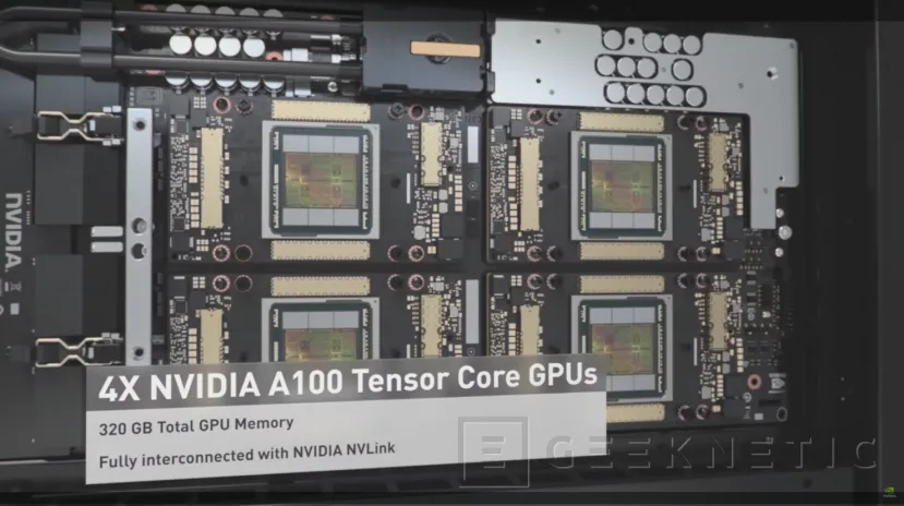 Geeknetic La NVIDIA DGX Station 320G cuenta con cuatro GPUs Ampere A100 con un total de 2.5PFLOPS y 320GB de RAM 2