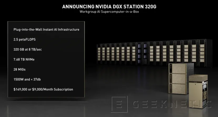 Geeknetic La NVIDIA DGX Station 320G cuenta con cuatro GPUs Ampere A100 con un total de 2.5PFLOPS y 320GB de RAM 1