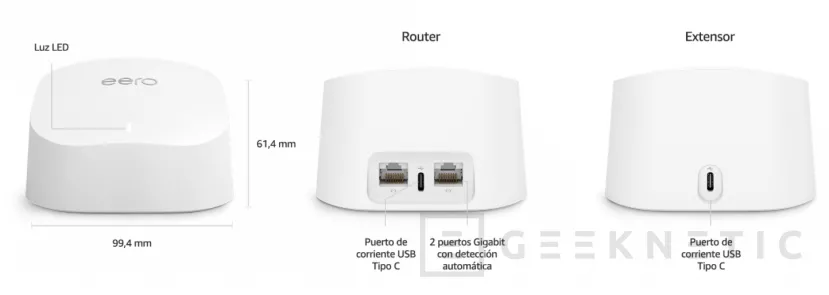 Geeknetic Amazon lanza sus propios routers y extensores  eero 6 con WiFi 6 a 1800 Mbps y Mesh 3
