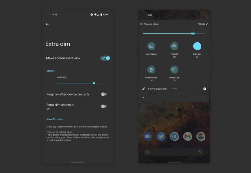 Geeknetic Aparece una nueva opción de brillo Extra Tenue en la versión preview 3 de Android 12 2