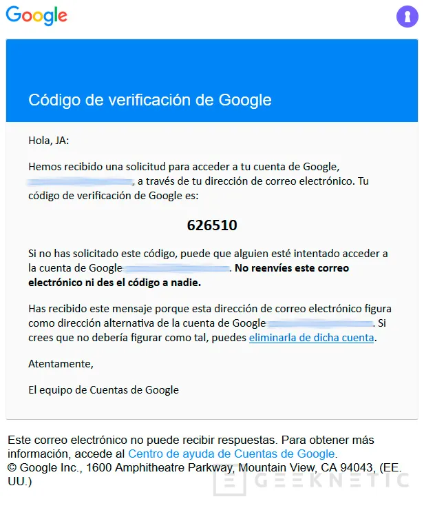 Geeknetic Cómo recuperar tu contraseña de Gmail 6
