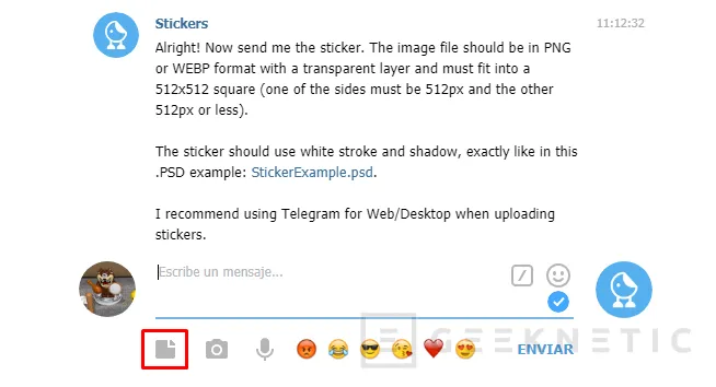 Geeknetic Telegram Web: Cómo crear tus propios Stickers 6