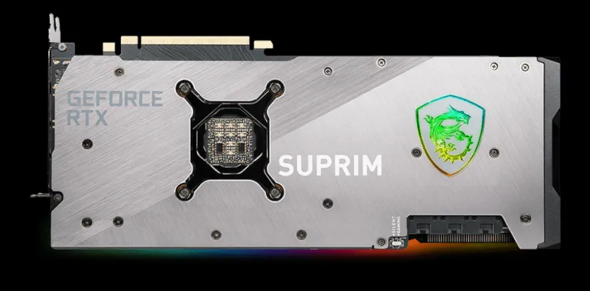 Geeknetic Filtrada la imagen de una MSI GeForce RTX 3080 Ti SUPRIM X desde un distribuidor 3