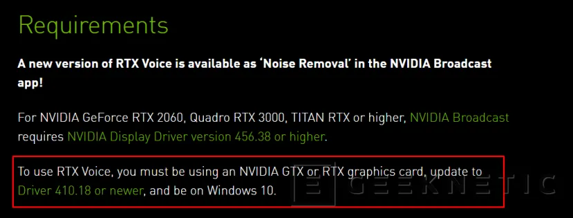 Geeknetic El sistema de cancelación de ruido NVIDIA RTX Voice ya funciona de manera oficial en gráficas GTX 1