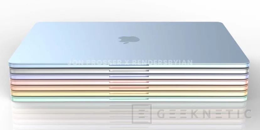 Geeknetic Los últimos render de los nuevos MacBook Air muestran un grosor constante y los nuevos colores 1