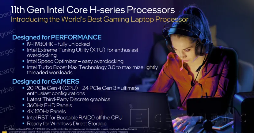 Geeknetic Intel Tiger Lake-H: La arquitectura Willow Cove a 10 nanómetros llega a los portátiles de alto rendimiento con PCIe 4.0, Thunderbolt 4 y WiFi 6E 8