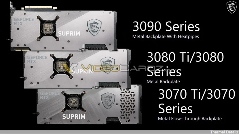 Geeknetic La NVIDIA RTX 3070 Ti contará con 8 GB de memoria según una filtración de los modelos SUPRIM de MSI 1