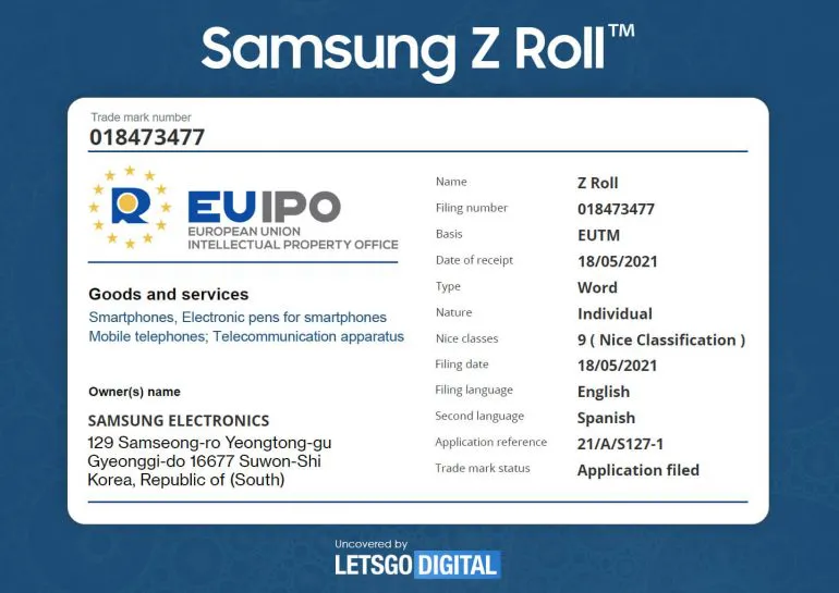 Geeknetic Samsung registra en Europa el nombre Z Roll para su próximo teléfono con pantalla enrollable 2
