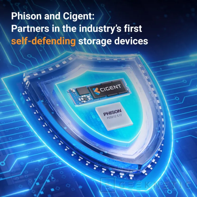 Geeknetic Phison y Cigent lanzan la primera unidad SSD con autodefensa y autocifrado para prevenir ataques 1