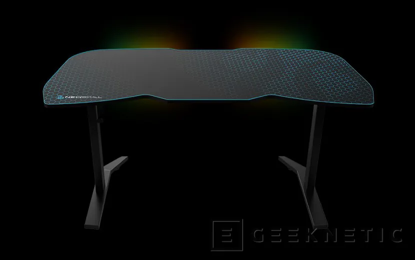 Geeknetic Newskill presenta dos mesas gaming con RGB Soft Dream y motor para ajustar su altura hasta 120 cm 1