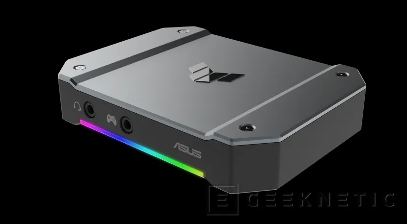 Geeknetic Nueva Asus TUF GAMING Capture Box CU4K30 con RGB indicador de estado y captura en 4K a 30 fps 1