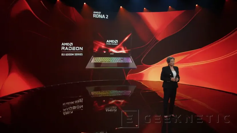 Geeknetic Llegan las nuevas AMD Radeon RX 6000M para portátiles con hasta 12 GB de memoria GDDR6 y 2.3 GHz de reloj 1