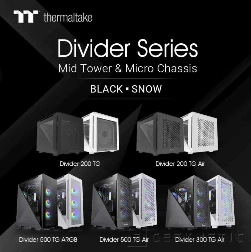 Geeknetic Thermaltake anuncia la serie de cajas Divider Air con mayor ventilación frontal 1