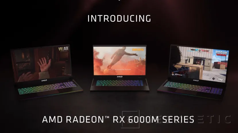 Geeknetic Llegan las nuevas AMD Radeon RX 6000M para portátiles con hasta 12 GB de memoria GDDR6 y 2.3 GHz de reloj 2