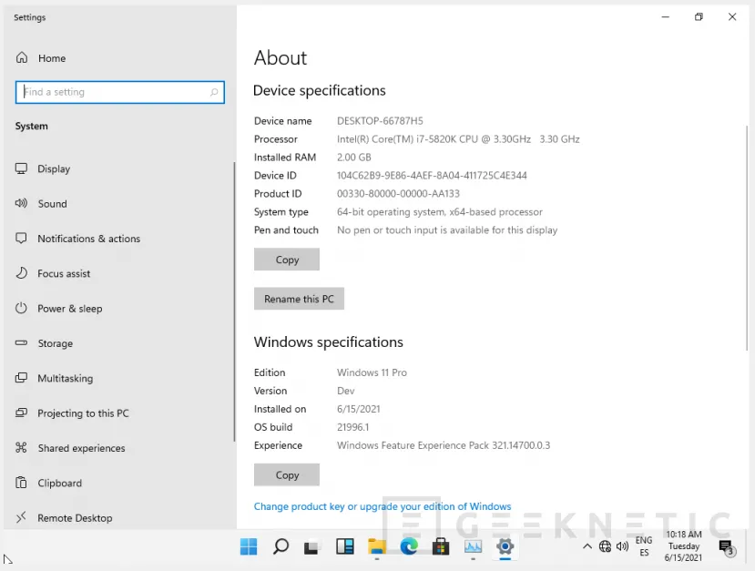 Geeknetic Filtrada la primera imagen ISO de Windows 11 14
