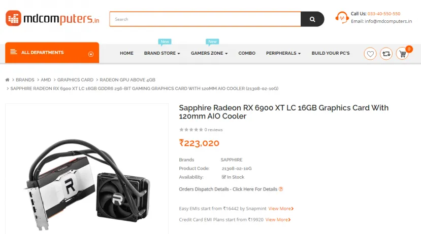 Geeknetic La AMD Radeon RX 6900 XT LC se vende de forma individual en la India por 2532 euros 2