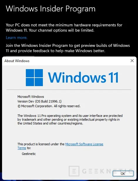 Geeknetic Windows 11 llega al programa Insider en su build 22000.51 2