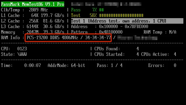 Geeknetic PassMark MemTest86 ya permite analizar memoria DDR5 en su versión 9.1 Pro 1